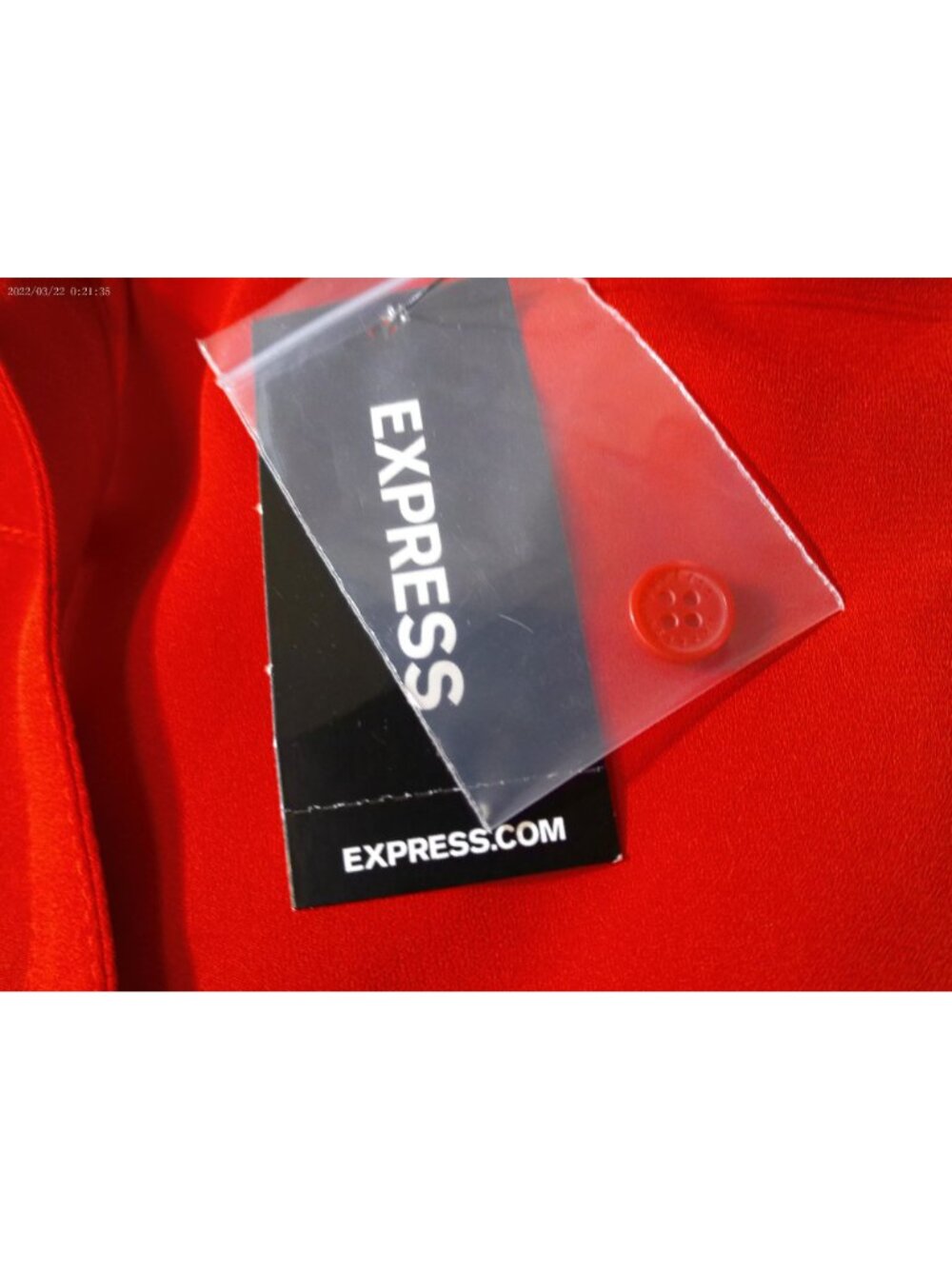 Express The Portofino Shirt Red Medium Sleeveless NWT - Picture 6 of 7